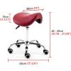 HDDNMLOH Ergonomic Saddle Stool with Wheels, Red view 2