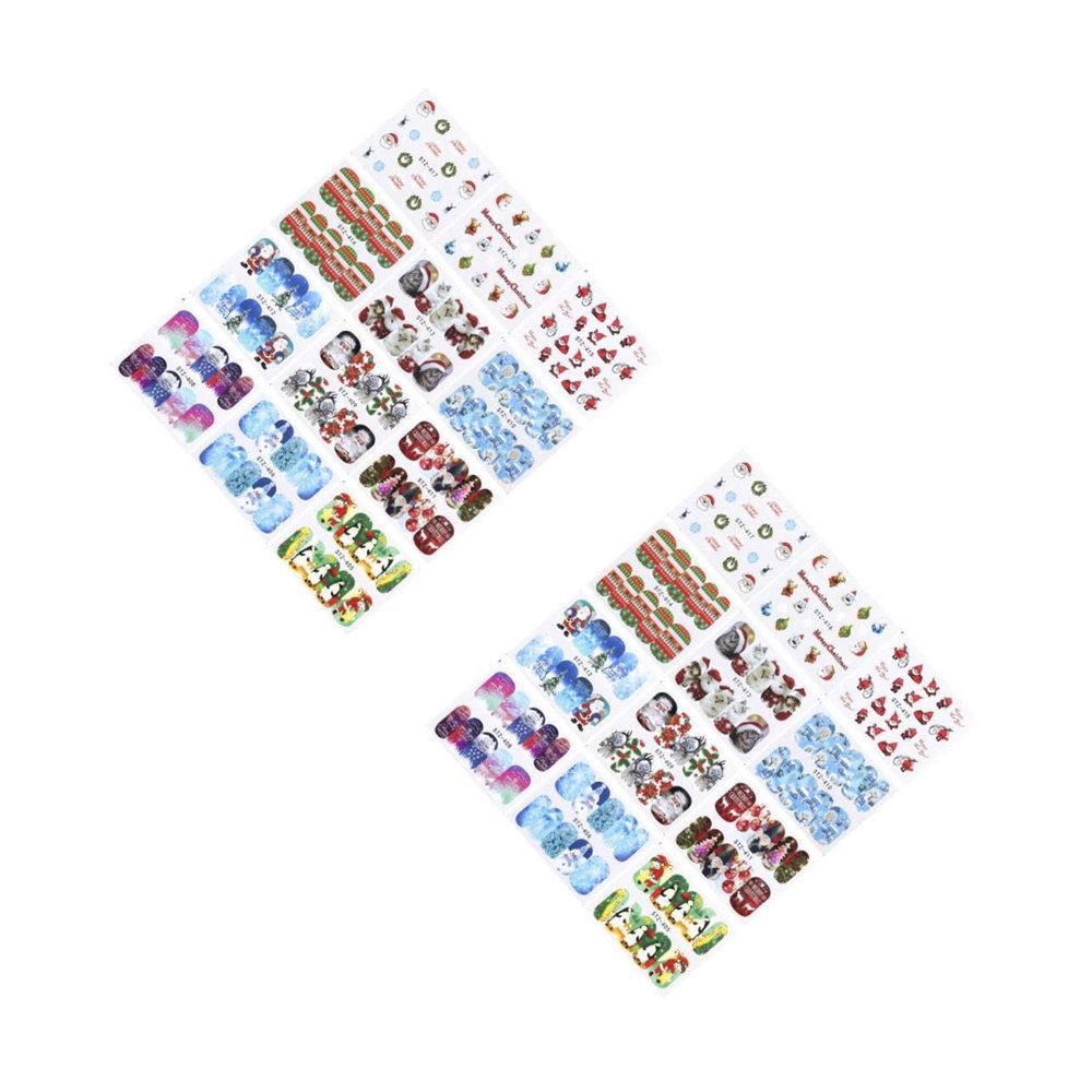 Healvian 64-Sheet Christmas Nail Art Stickers with Water-Slide Decals