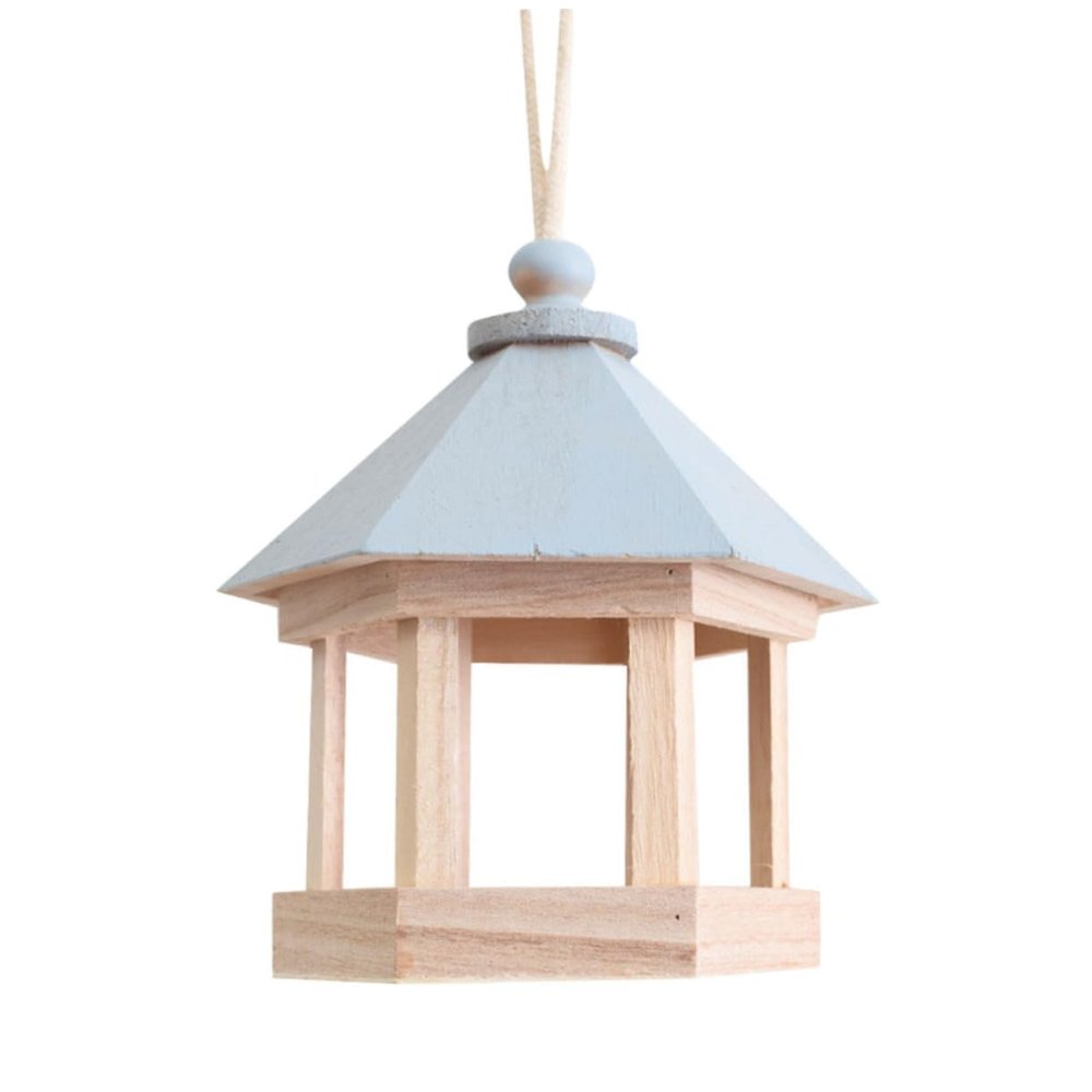 UKCOCO Hanging Wooden Nest Feeder for Parakeets and Parrots