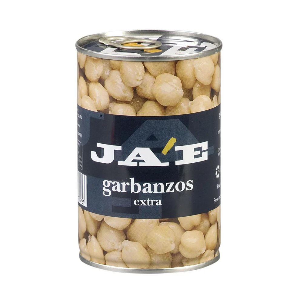 JAE Cooked Chickpeas, 250 g Cans, Pack of 4