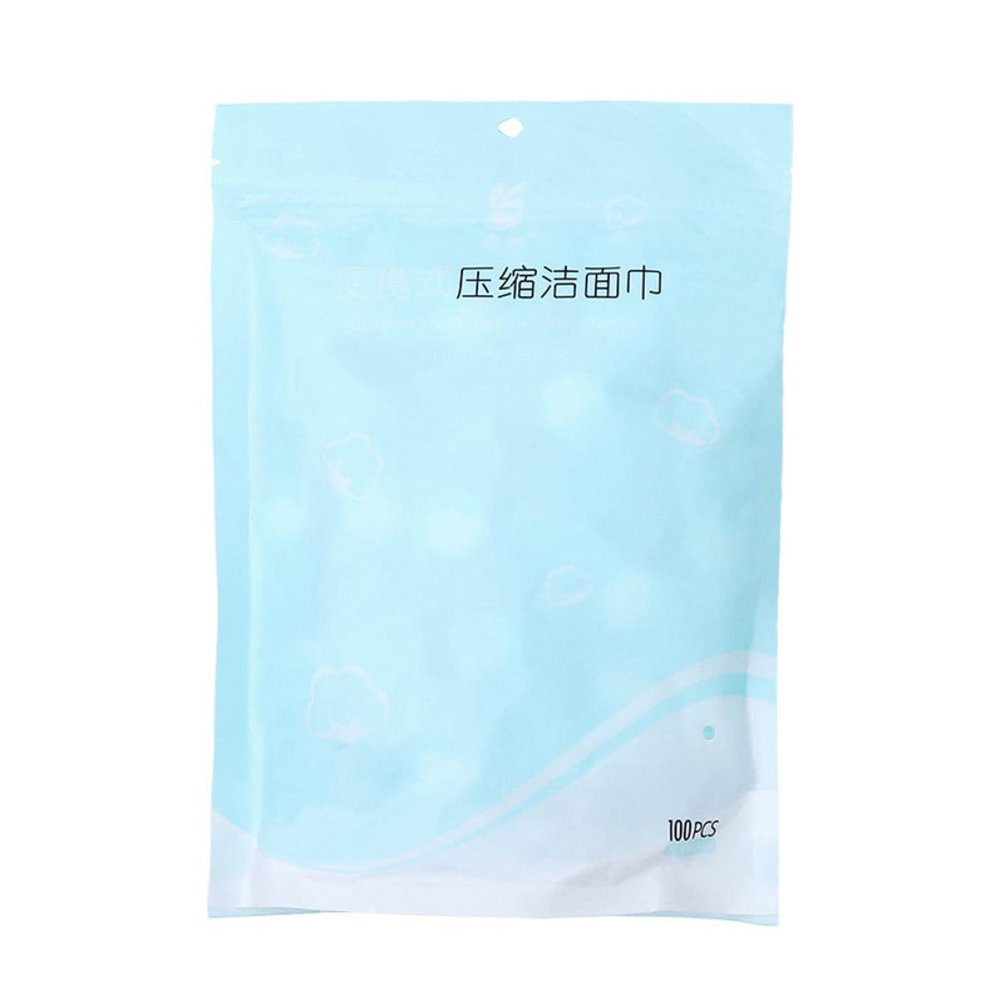 minkissy 100-Pack Compressed Disposable Face Towels, Portable Travel Towels for Facial Care