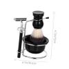 minkissy 4-Piece Men's Shaving Set with Bowl, Brush, and Stand view 2