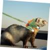 SEWOART Adjustable Ferret Leash with Escape-Proof Function, Short Plush and Fleece, Lightweight Pet Harness and Leash for Walks and Indoor Use, Green, Random Color view 4