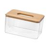 Beige Bamboo and PET Tissue Box Cover view 1