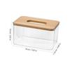 Beige Bamboo and PET Tissue Box Cover view 2