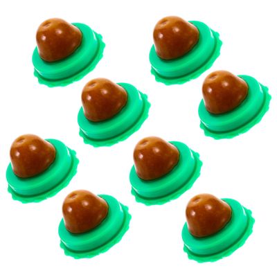 EXAOMBLE Catnip Snacks for Cats, Lollipops, 8 Pieces, Green, Pudding