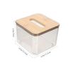 Holibanna Car-Mounted Bamboo Tissue Dispenser, Portable Napkin Holder with Easy-Dispensing Design for Office and Home view 2