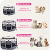 Exquilnova Portable Foldable Pet Playpen, Brown, 74 x 74 x 43 cm view 2