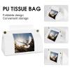 White Dove Flying in the Sun Tissue Box Cover, White PU Leather view 4
