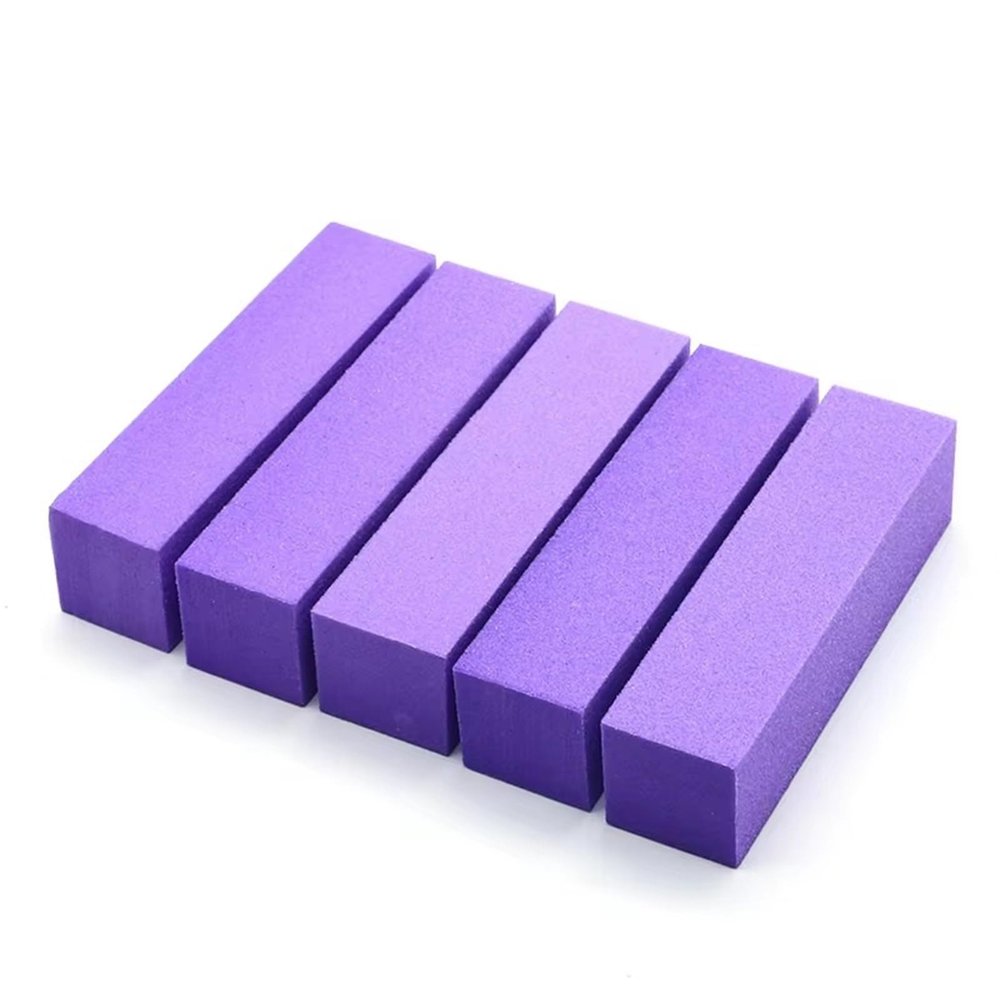 LZZYFPX Nail Buffer, Sanding and Polishing Block, Purple, 5 Pieces