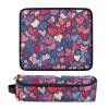 Foiosoh Hot Hair Tools Travel Bag with Heat-Resistant Mat, Blue and Red Love Hearts view 3