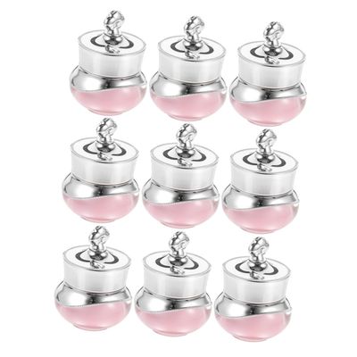 Empty 5 g Acrylic Cream Jars, 9-Pack, Pink, with Lids