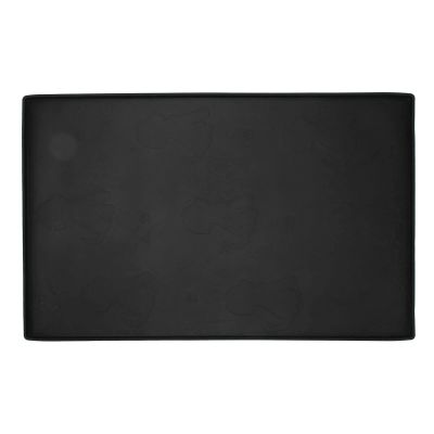 Silicone Pet Feeding Mat, Non-Slip for Dogs and Cats, 48 x 30 cm, Black