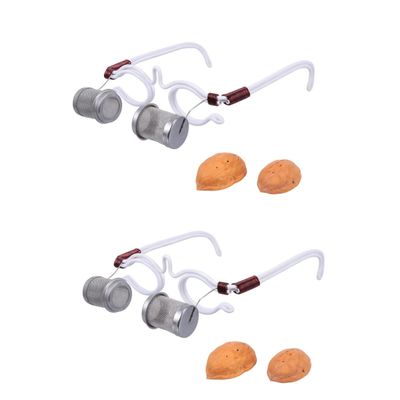 PACKOVE 2-Piece Eye Moxa Glasses with Ergonomic Design, Walnut Material