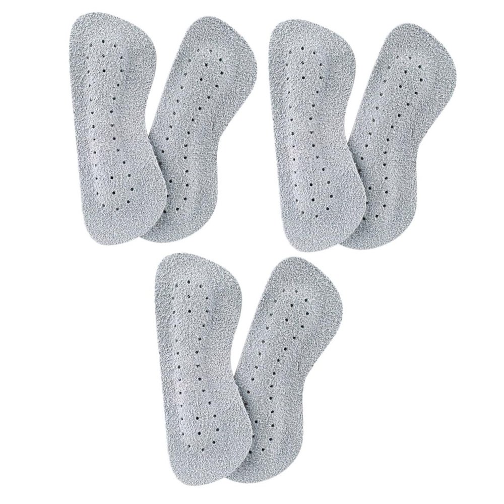 3 Pairs of Cowhide Leather Heel Pads for Abrasion and Slip Protection