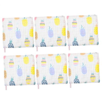 Yardwe 6-Pack Reusable Cotton Washcloths and Face Towels for Newborns