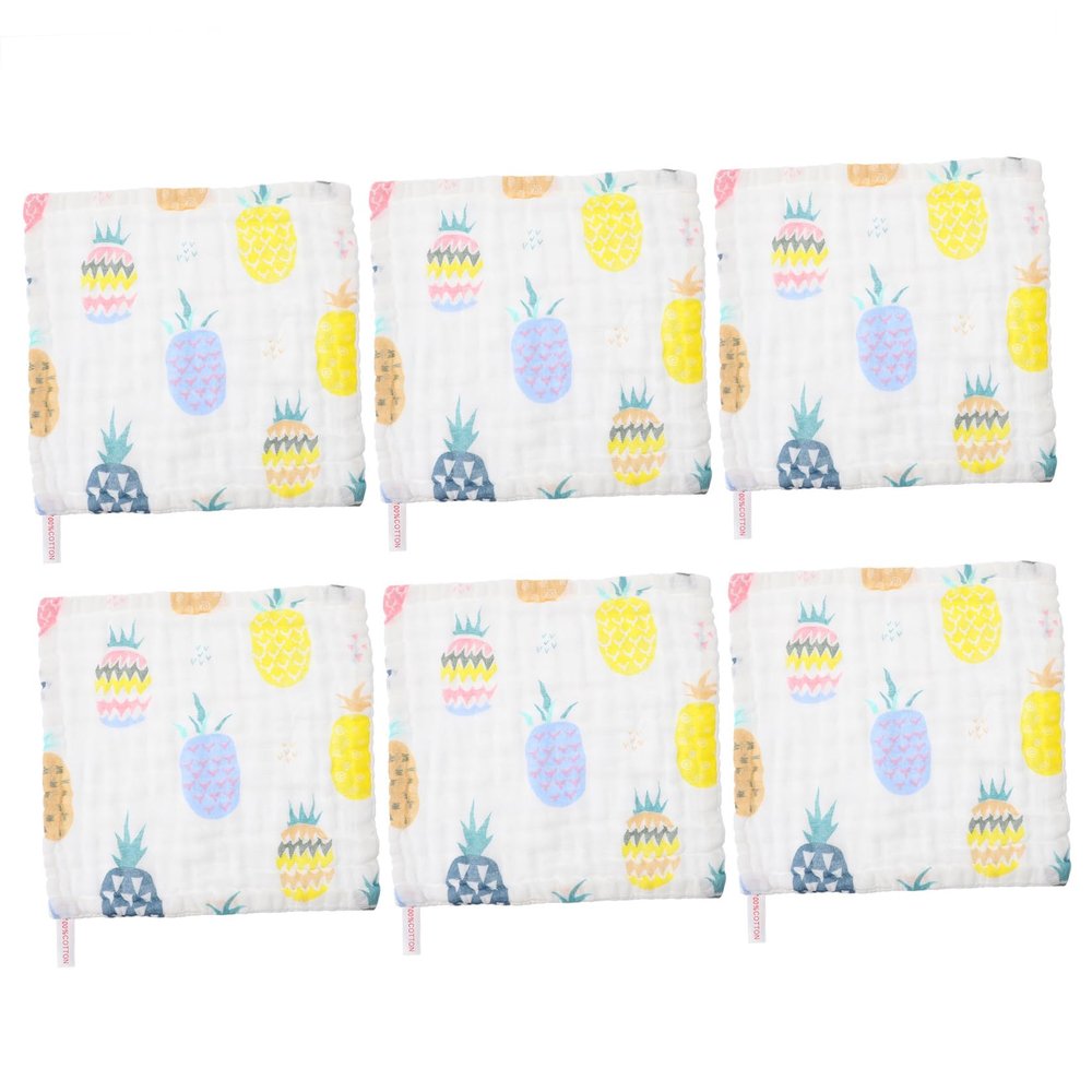 Yardwe 6-Pack Reusable Cotton Washcloths and Face Towels for Newborns