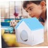 SEWOART Blue PVC Hamster House for Dwarf Hamsters and Small Mice view 4
