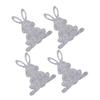 Gatuida 4-Pack Felt Bunny-Shaped Cutlery Bags, Lightweight Portable Holders with Easter Design for Picnics and Family Gatherings view 1