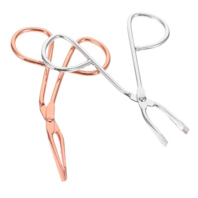 PERSELOSO 2-Piece Stainless Steel Scissor-Grip Eyebrow Tweezer Set