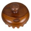 Brown Wooden Scalp Massage Comb with Large Rounded Teeth view 1