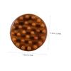 Brown Wooden Scalp Massage Comb with Large Rounded Teeth view 2