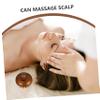 Brown Wooden Scalp Massage Comb with Large Rounded Teeth view 3