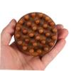 Brown Wooden Scalp Massage Comb with Large Rounded Teeth view 4