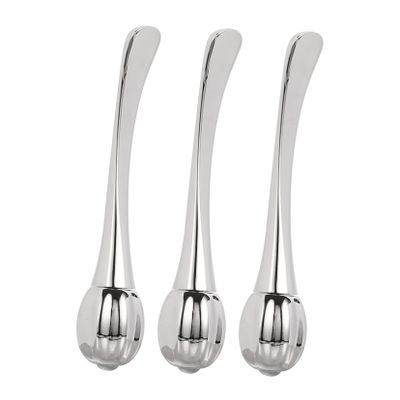 FRCOLOR 3-Piece Stainless Steel Double-Ended Eye Cream Massage Sticks, Random Color