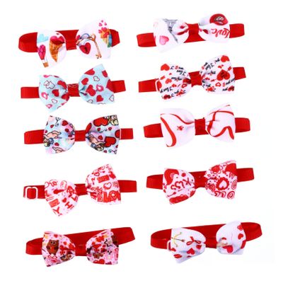 HEMOTON 10-Pack Dog Collar with Bow Tie