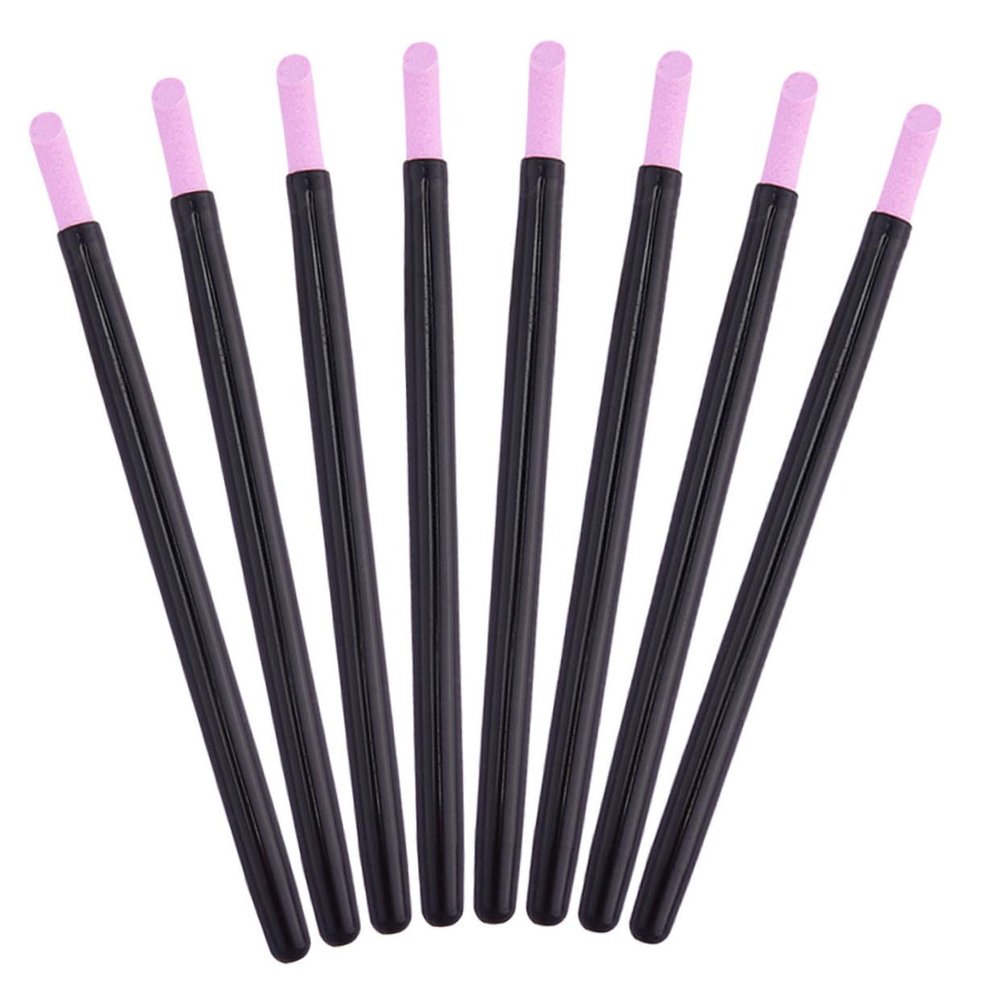 Mikinona 8-Piece Plastic Manicure Pen Set with Cuticle Remover and Nail Buffer