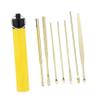 7-Piece Stainless Steel Earwax Removal Spoon Set with Yellow Case view 1