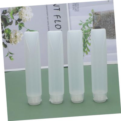 minkissy Portable White Refillable Cosmetic Bottles, 4-Pack, 50 mL PE Lotion Bottles for Travel and Storing Hand Cream and Shampoo