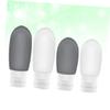 Silicone Travel Cosmetic Bottles, 4-Pack, 90 ml/60 ml, White view 3
