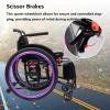 CFMAIF Lightweight Folding Self-Propelled Wheelchair, 40 cm Seat, Purple view 4