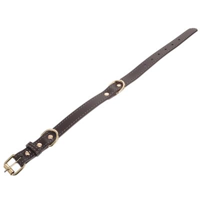 Hemobllo Leather Dog Collar with D-Ring and Studs