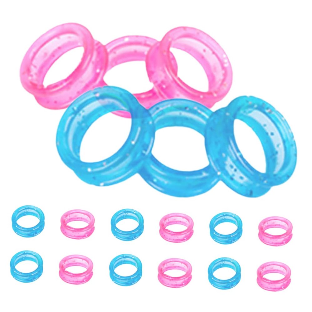 PACKOVE 20-Piece Silicone Finger Rings for Scissors