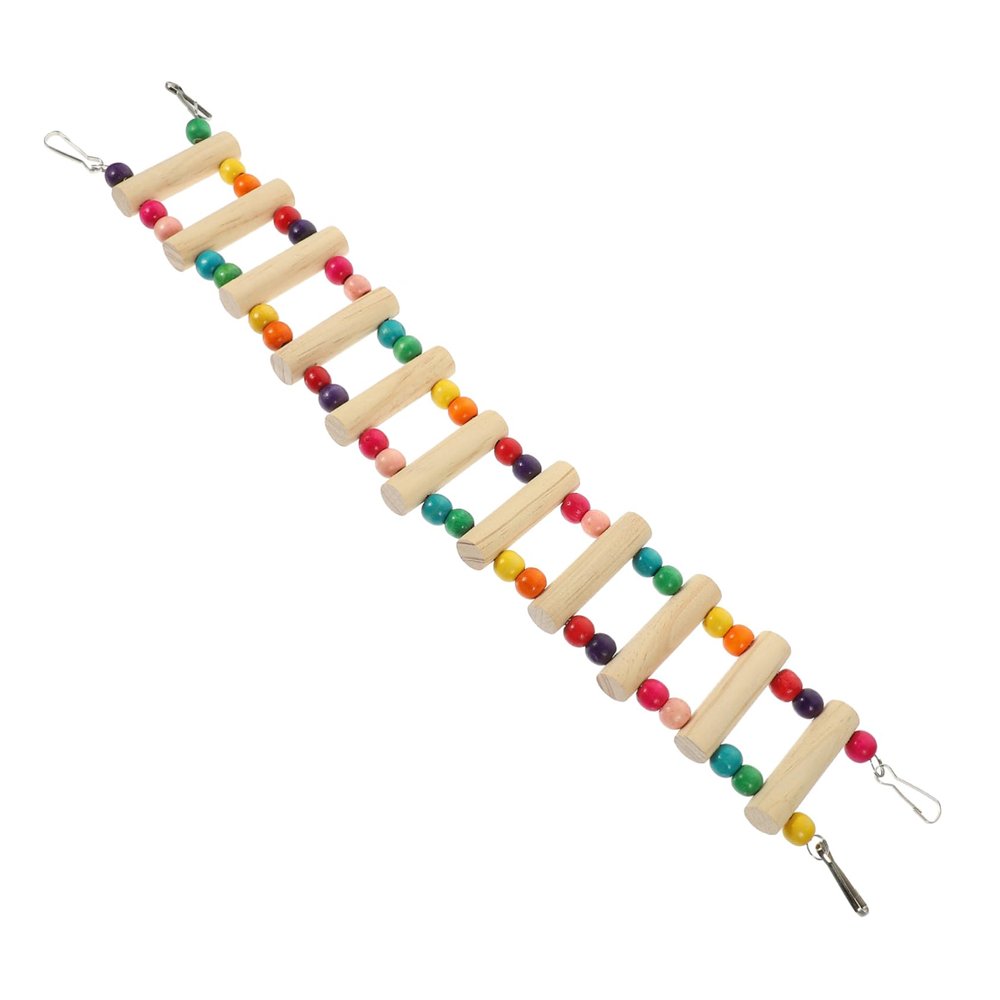 SOIMISS Wooden Parrot Ladder and Climbing Toy for Bird Cages
