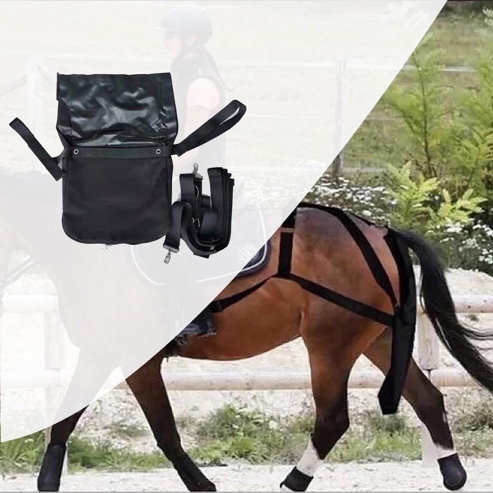 Jievmrs Washable Horse Manure Bag, Lightweight Horse Diaper and Manure Collector, Medium