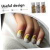 jojofuny 4 Sets Nail Decoration Flakes, Gold Foil for Manicure Nail Art, Shiny Decor for Creative Nail Designs view 2