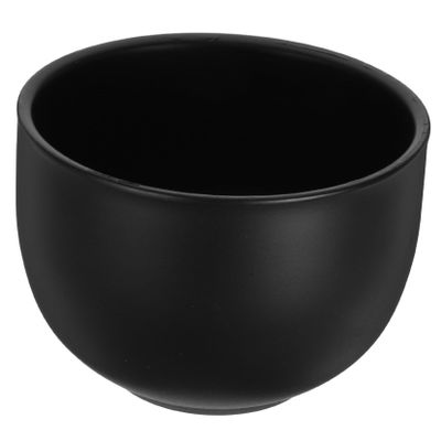 GANAZONO Black Stainless Steel Shaving Bowl with Non-Slip Function, Lightweight Design, and Deep Profile