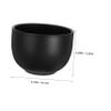 GANAZONO Black Stainless Steel Shaving Bowl with Non-Slip Function, Lightweight Design, and Deep Profile view 2
