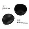 GANAZONO Black Stainless Steel Shaving Bowl with Non-Slip Function, Lightweight Design, and Deep Profile view 3