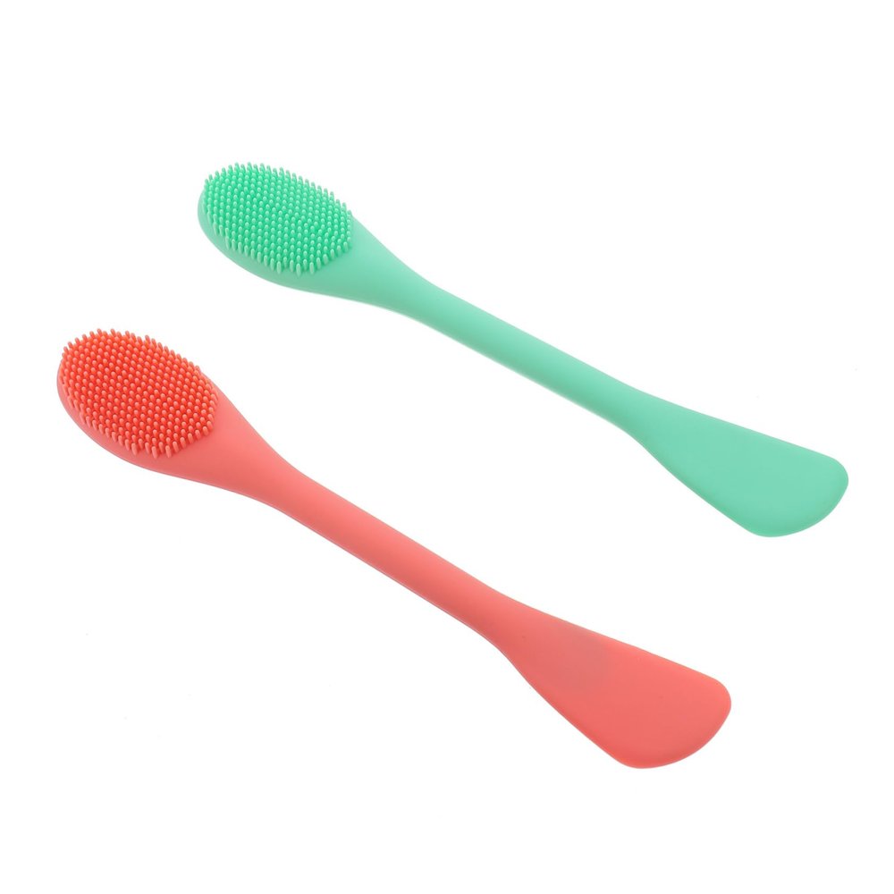 BATHVEVE 2-Piece Silicone Facial Cleansing Brush Set, Manual Face Scrubber and Exfoliating Tool, Travel-Friendly