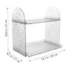 HOOTNEE Plastic Makeup Organizer, 2-Tier Vanity and Bathroom Storage Shelf view 2
