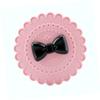 OFFIGAM Pink Plastic Eyelash Organizer with Portable Mirror and Bow Design view 4