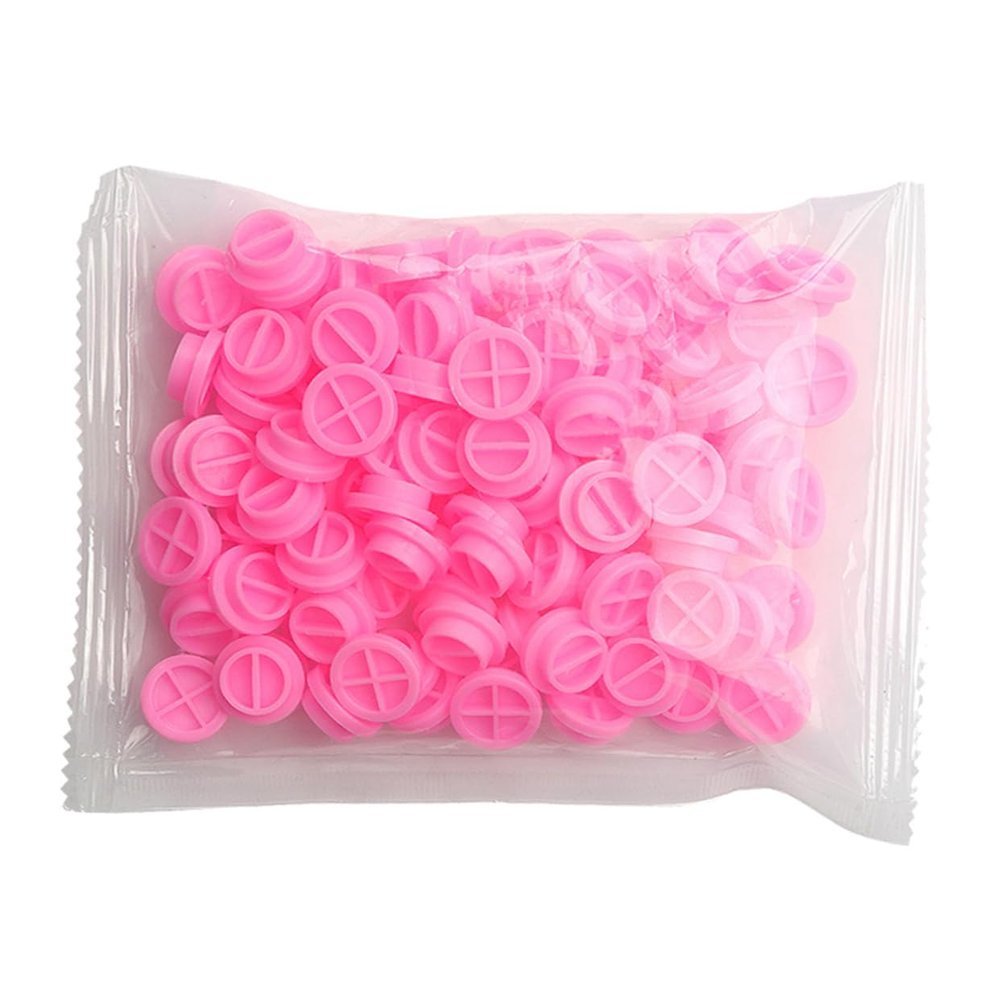Eyelash Extension Cups, 100-Piece Plastic, Pink