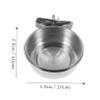 Yardwe Stainless Steel Parrot Food Containers, 3 Pcs, Silver, for Cages view 2