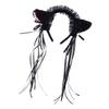 Holibanna Glitter Cat Ear Headband with Flexible Frame, Black view 1