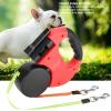 Retractable Double Dog Leash, 300 cm/118 in, with LED Light, Red view 4
